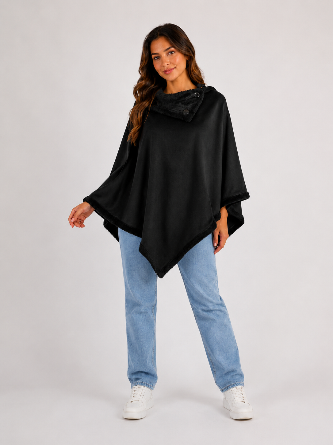 Poncho Liso con Corderito por Dentro