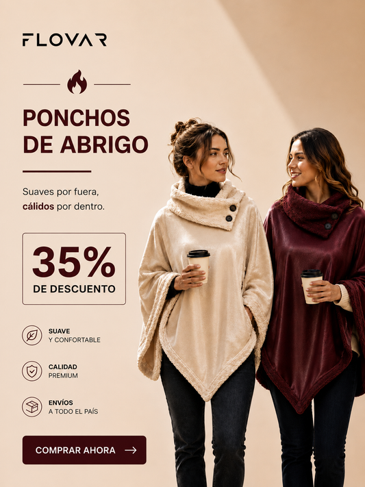 Poncho Liso con Corderito por Dentro